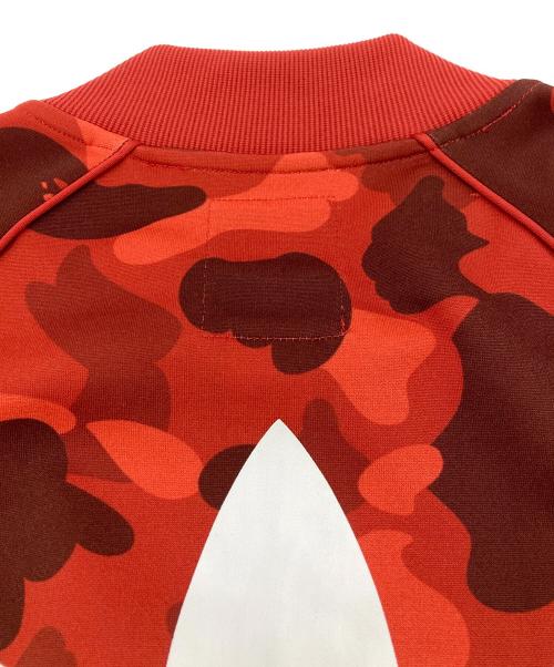 adidas（アディダス）adidas (アディダス) A BATHING APE (ア ベイシング エイプ) トラックジャケット レッド サイズ:Lの古着・服飾アイテム