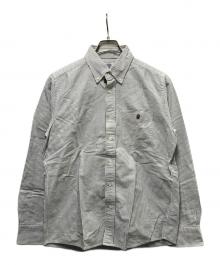 A BATHING APE（ア ベイシング エイプ）の古着「オックスフォードストライプシャツ」｜グレー