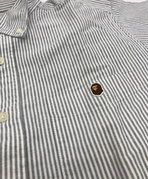 A BATHING APE（ア ベイシング エイプ）A BATHING APE (ア ベイシング エイプ) オックスフォードストライプシャツ グレー サイズ:Mの古着・服飾アイテム