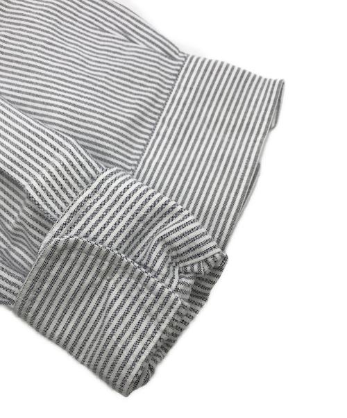 A BATHING APE（ア ベイシング エイプ）A BATHING APE (ア ベイシング エイプ) オックスフォードストライプシャツ グレー サイズ:Mの古着・服飾アイテム