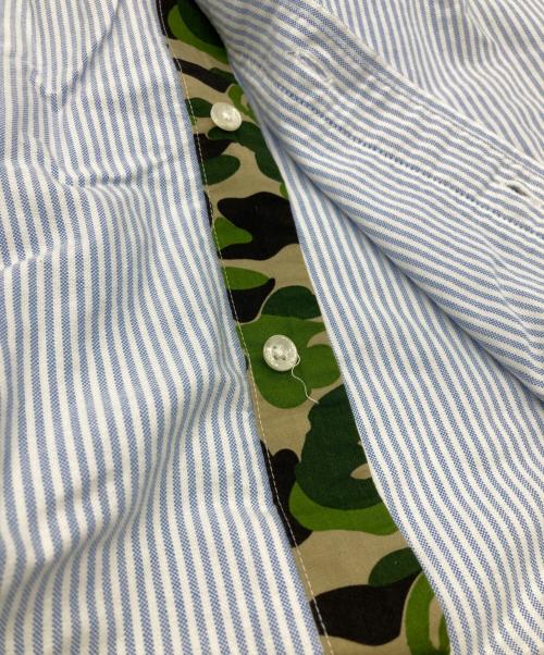 A BATHING APE（ア ベイシング エイプ）A BATHING APE (ア ベイシング エイプ) オックスフォードストライプシャツ ブルー サイズ:Lの古着・服飾アイテム