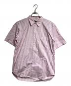 COMME des GARCONS HOMME DEUXコムデギャルソン オム ドゥ）の古着「ストライプS/Sシャツ/Striped  shirt」｜ピンク
