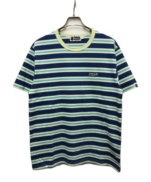 A BATHING APE（アベイシングエイプ）A BATHING APE (アベイシングエイプ) ボーダーカットソー ブルー サイズ:Lの古着・服飾アイテム