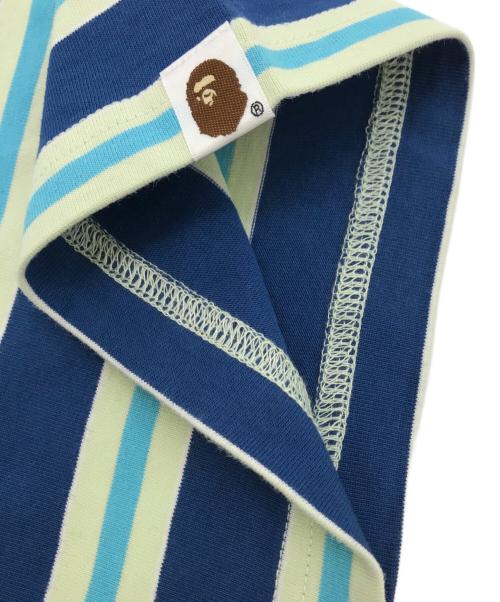A BATHING APE（アベイシングエイプ）A BATHING APE (アベイシングエイプ) ボーダーカットソー ブルー サイズ:Lの古着・服飾アイテム
