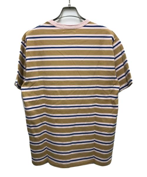 A BATHING APE（アベイシングエイプ）A BATHING APE (アベイシングエイプ) ボーダーカットソー ブラウン サイズ:Lの古着・服飾アイテム