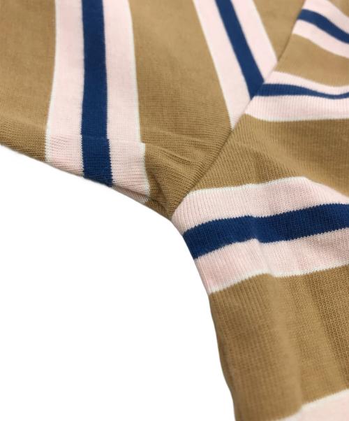 A BATHING APE（アベイシングエイプ）A BATHING APE (アベイシングエイプ) ボーダーカットソー ブラウン サイズ:Lの古着・服飾アイテム