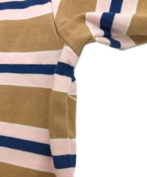 A BATHING APE（アベイシングエイプ）A BATHING APE (アベイシングエイプ) ボーダーカットソー ブラウン サイズ:Lの古着・服飾アイテム