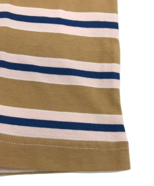 A BATHING APE（アベイシングエイプ）A BATHING APE (アベイシングエイプ) ボーダーカットソー ブラウン サイズ:Lの古着・服飾アイテム