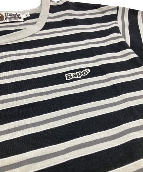 A BATHING APE（ア ベイシング エイプ）A BATHING APE (ア ベイシング エイプ) ボーダーカットソー ブラック サイズ:XLの古着・服飾アイテム