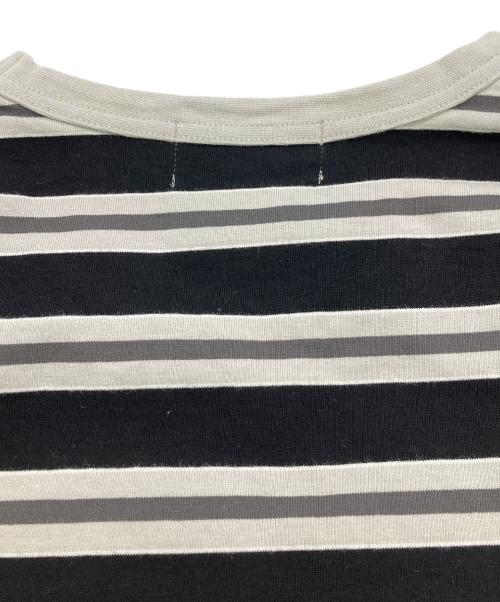 A BATHING APE（ア ベイシング エイプ）A BATHING APE (ア ベイシング エイプ) ボーダーカットソー ブラック サイズ:XLの古着・服飾アイテム