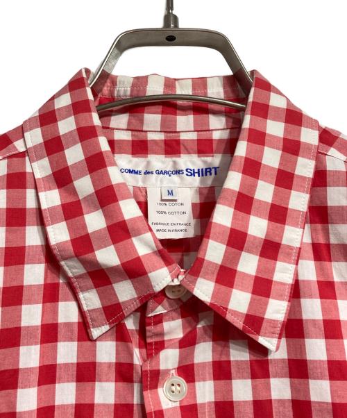 COMME des GARCONS SHIRT（コムデギャルソンシャツ）COMME des GARCONS SHIRT (コムデギャルソンシャツ) ギンガムチェックシャツ/gingham check shirt レッド サイズ:Mの古着・服飾アイテム