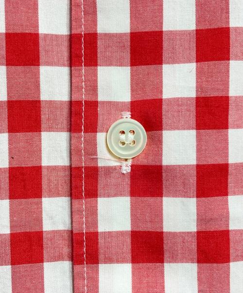 COMME des GARCONS SHIRT（コムデギャルソンシャツ）COMME des GARCONS SHIRT (コムデギャルソンシャツ) ギンガムチェックシャツ/gingham check shirt レッド サイズ:Mの古着・服飾アイテム