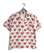 HUMAN MADEヒューマンメイド）の古着「HEART ALOHA SHIRT/ハートアロハシャツ」｜ホワイト