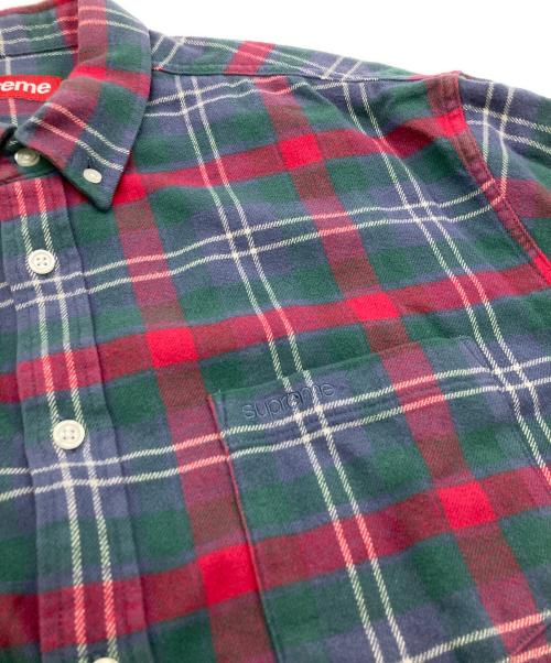 SUPREME（シュプリーム）Supreme (シュプリーム) Plaid Flannel Shirt グリーン×レッド サイズ:Ｍの古着・服飾アイテム