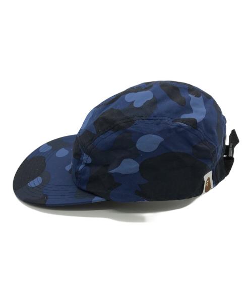 A BATHING APE（ア ベイシング エイプ）A BATHING APE (ア ベイシング エイプ) Color Camo Jet Cap ネイビーの古着・服飾アイテム