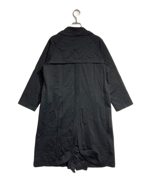 noir kei ninomiya（ノワール ケイ ニノミヤ）noir kei ninomiya (ノワール ケイ ニノミヤ) フリル綿ポンチロングコート/Frilled cotton poncho long coat ブラック サイズ:XSの古着・服飾アイテム