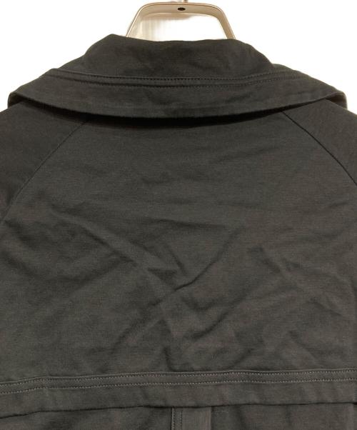 noir kei ninomiya（ノワール ケイ ニノミヤ）noir kei ninomiya (ノワール ケイ ニノミヤ) フリル綿ポンチロングコート/Frilled cotton poncho long coat ブラック サイズ:XSの古着・服飾アイテム