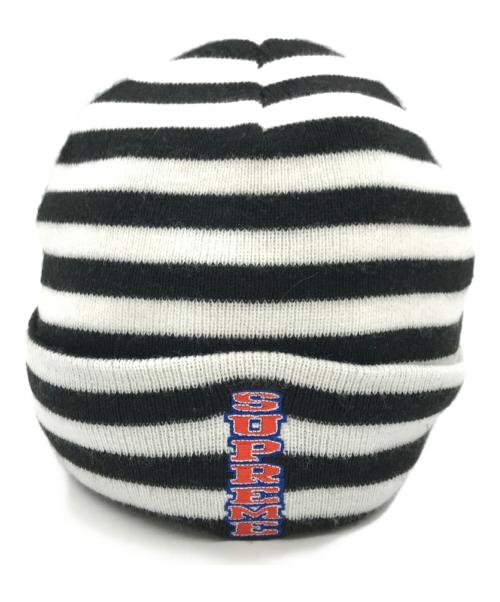 SUPREME（シュプリーム）Supreme (シュプリーム) 16AW VERTICAL LOGO STRIPED BEANIE ホワイトの古着・服飾アイテム