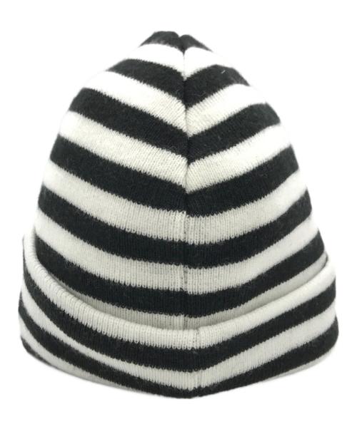 SUPREME（シュプリーム）Supreme (シュプリーム) 16AW VERTICAL LOGO STRIPED BEANIE ホワイトの古着・服飾アイテム