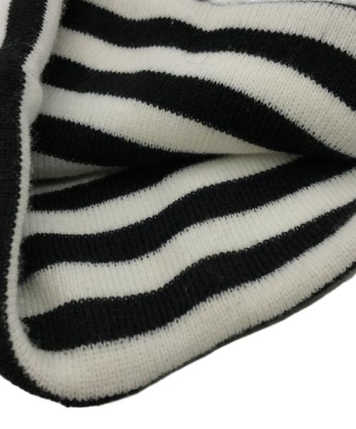 SUPREME（シュプリーム）Supreme (シュプリーム) 16AW VERTICAL LOGO STRIPED BEANIE ホワイトの古着・服飾アイテム