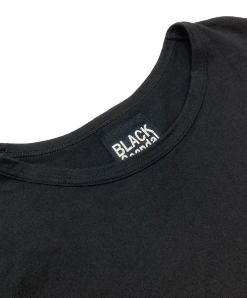 BLACK Scandal Yohji Yamamoto（ブラックスキャンダルヨウジヤマモト）BLACK Scandal Yohji Yamamoto (ブラックスキャンダルヨウジヤマモト) リバースロゴバックプリントカットソー/Reverse Logo Back-Print T-Shirt ブラック サイズ:3の古着・服飾アイテム