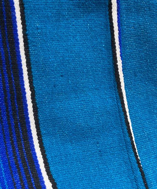 MIYAGIHIDETAKA（ミヤギヒデタカ）MIYAGIHIDETAKA (ミヤギヒデタカ) MONITALY (モニタリー) Mexican rug JACKET/メキシカンラグジャケット ブルー サイズ:48の古着・服飾アイテム