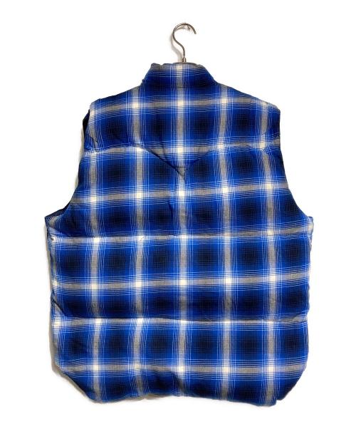 RockyMountainFeatherBed（ロッキーマウンテンフェザーベッド）RockyMountainFeatherBed (ロッキーマウンテンフェザーベッド) Rafu (ラフ) RMFC Down Vest/アールエムエフシー・ダウンベスト ネイビー×ブラック サイズ:46の古着・服飾アイテム