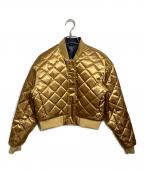 KITHキス）の古着「リバーシブル キルティング ロゴ刺繍 ボンバージャケット/Bomber jacket」｜ネイビー