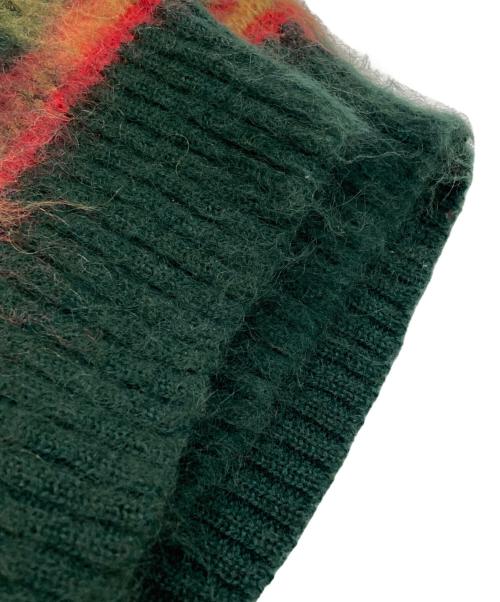 Needles（ニードルズ）Needles (ニードルズ) Mohair Cardigan Tartan/モヘアカーディガンタータン グリーン×レッド サイズ:Sの古着・服飾アイテム