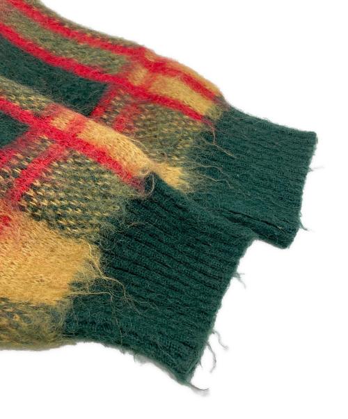 Needles（ニードルズ）Needles (ニードルズ) Mohair Cardigan Tartan/モヘアカーディガンタータン グリーン×レッド サイズ:Sの古着・服飾アイテム