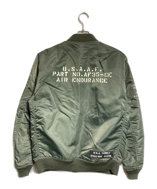 AVIREX（アヴィレックス）AVIREX (アヴィレックス) マルチステンシル MA-1 リバーシブルジャケット カーキ サイズ:XLの古着・服飾アイテム