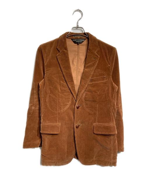 COMME des GARCONS HOMME PLUS（コムデギャルソンオムプリュス）COMME des GARCONS HOMME PLUS (コムデギャルソンオムプリュス) くるみ釦2Bコーデュロイジャケット/Covered Button 2B Corduroy Jacket ブラウン サイズ:Sの古着・服飾アイテム