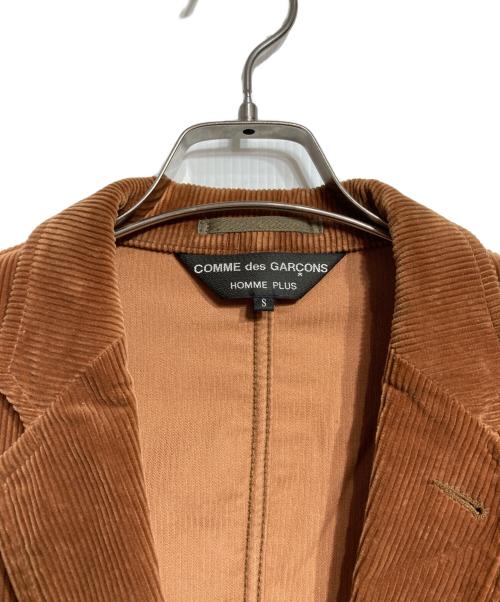 COMME des GARCONS HOMME PLUS（コムデギャルソンオムプリュス）COMME des GARCONS HOMME PLUS (コムデギャルソンオムプリュス) くるみ釦2Bコーデュロイジャケット/Covered Button 2B Corduroy Jacket ブラウン サイズ:Sの古着・服飾アイテム