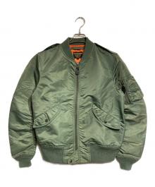 AVIREX（アヴィレックス）の古着「L-2 CM LOGO フライトジャケット/L-2 CM LOGO Flight Jacket」｜カーキ