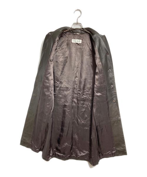 MaxMara（マックスマーラ）MaxMara (マックスマーラ) レザーコート ブラウン サイズ:40の古着・服飾アイテム