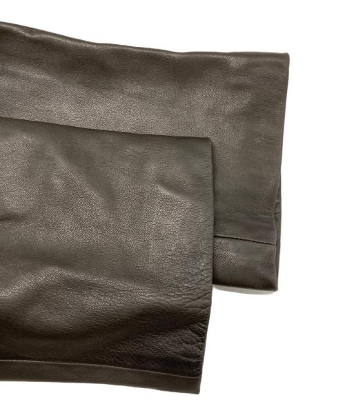 MaxMara（マックスマーラ）MaxMara (マックスマーラ) レザーコート ブラウン サイズ:40の古着・服飾アイテム