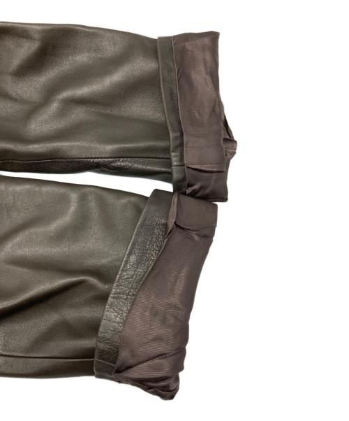 MaxMara（マックスマーラ）MaxMara (マックスマーラ) レザーコート ブラウン サイズ:40の古着・服飾アイテム