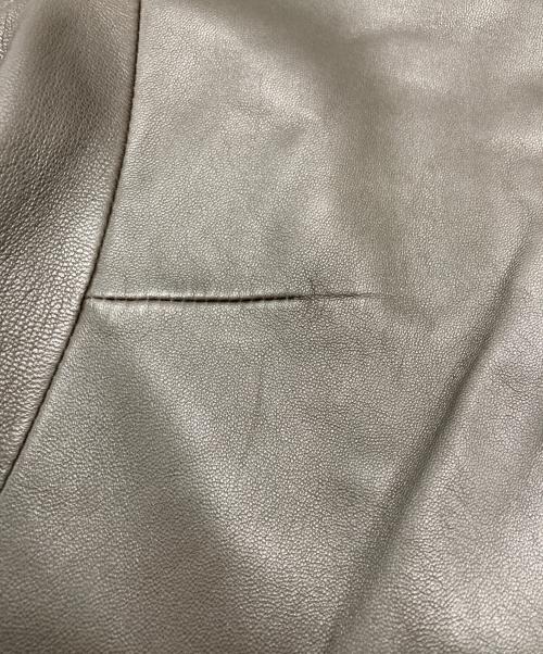 MaxMara（マックスマーラ）MaxMara (マックスマーラ) レザーコート ブラウン サイズ:40の古着・服飾アイテム