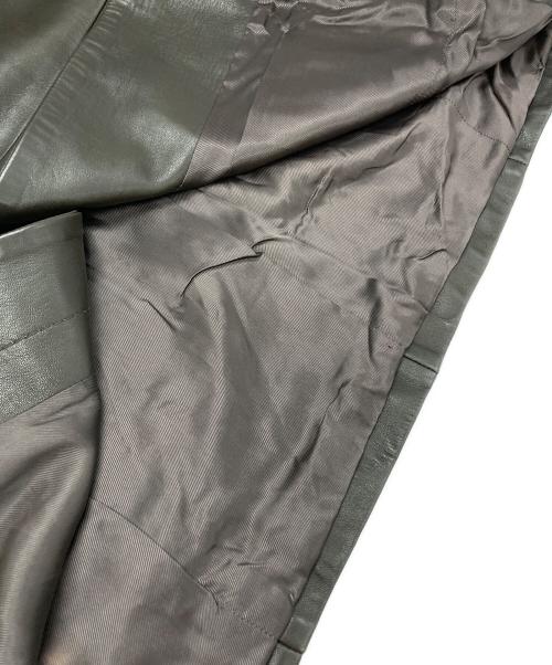 MaxMara（マックスマーラ）MaxMara (マックスマーラ) レザーコート ブラウン サイズ:40の古着・服飾アイテム