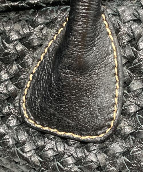 JIL SANDER（ジルサンダー）JIL SANDER (ジルサンダー) ターンロック編み込みレザートートバッグ/Leather Tote Bag ブラックの古着・服飾アイテム