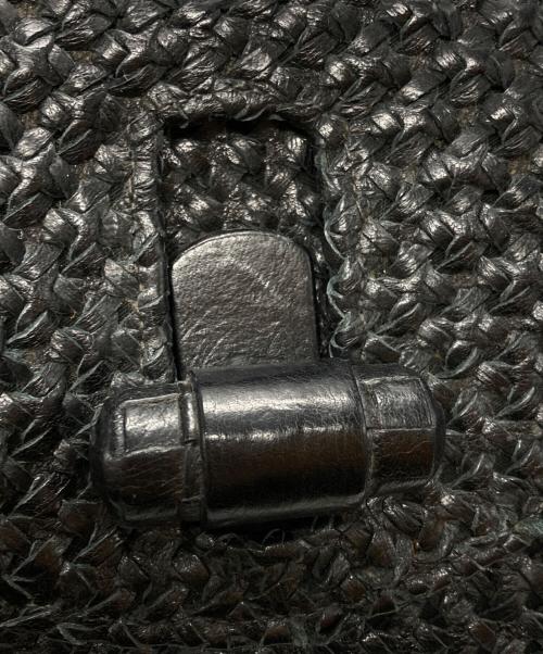 JIL SANDER（ジルサンダー）JIL SANDER (ジルサンダー) ターンロック編み込みレザートートバッグ/Leather Tote Bag ブラックの古着・服飾アイテム