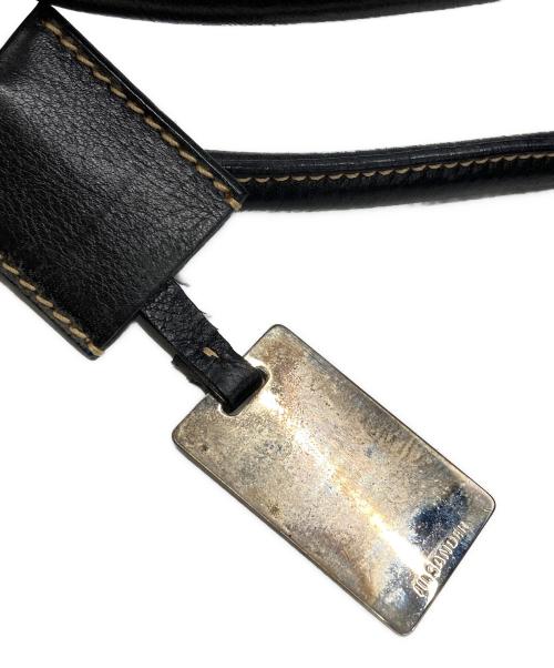 JIL SANDER（ジルサンダー）JIL SANDER (ジルサンダー) ターンロック編み込みレザートートバッグ/Leather Tote Bag ブラックの古着・服飾アイテム