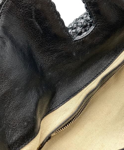 JIL SANDER（ジルサンダー）JIL SANDER (ジルサンダー) ターンロック編み込みレザートートバッグ/Leather Tote Bag ブラックの古着・服飾アイテム