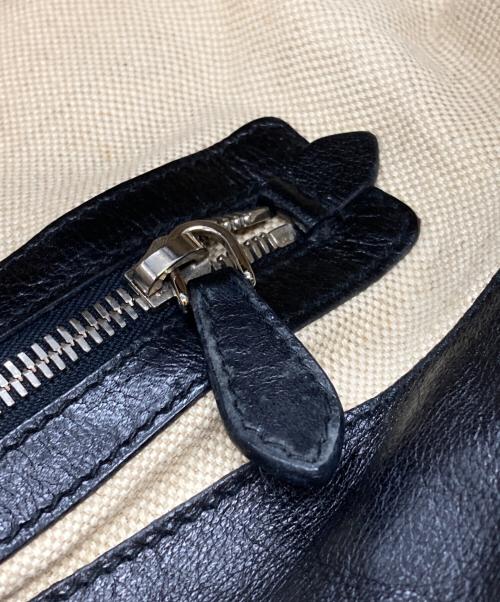 JIL SANDER（ジルサンダー）JIL SANDER (ジルサンダー) ターンロック編み込みレザートートバッグ/Leather Tote Bag ブラックの古着・服飾アイテム