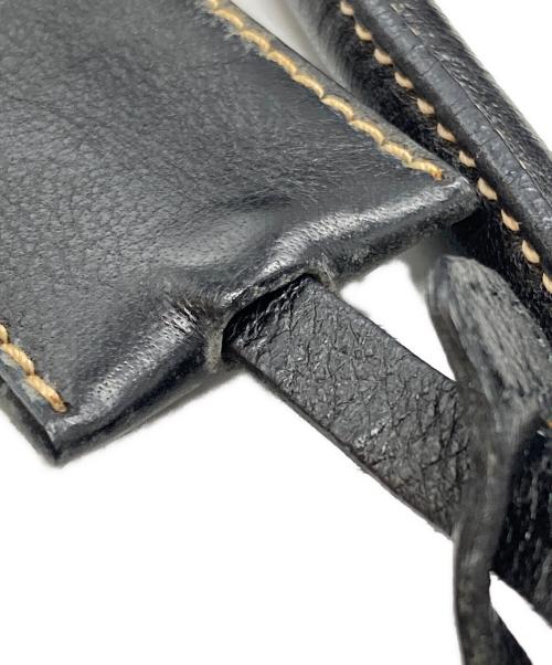 JIL SANDER（ジルサンダー）JIL SANDER (ジルサンダー) ターンロック編み込みレザートートバッグ/Leather Tote Bag ブラックの古着・服飾アイテム