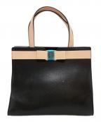 Salvatore Ferragamoサルヴァトーレ フェラガモ）の古着「ヴァラリボンハンドルバッグ/Vara Bow top handle」｜ブラック