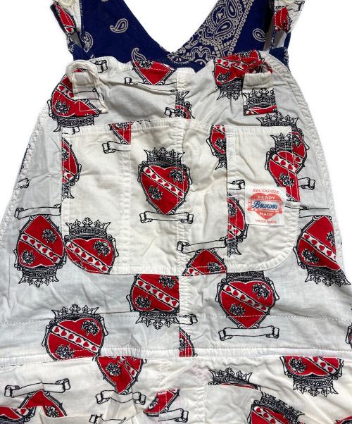 READYMADE（レディメイド）READYMADE (レディメイド) BOWWOW (バウワウ) Dj Muro BANDANA HEART CROWN OVERALL/バンダナハートクラウンオーバーオール ネイビー サイズ:Fの古着・服飾アイテム