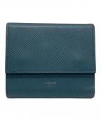 CELINEセリーヌ）の古着「スモールトリフォールドウォレット」｜ブルー