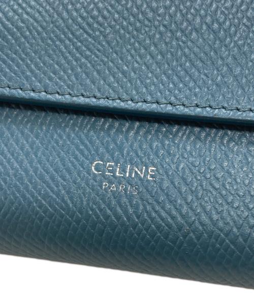 CELINE（セリーヌ）CELINE (セリーヌ) スモールトリフォールドウォレット ブルーの古着・服飾アイテム