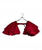COMME des GARCONS COMME des GARCONSコムデギャルソン コムデギャルソン）の古着「ポリ縮フリルハーネスボレロ/Poly-shrunk frill harness bolero」｜レッド